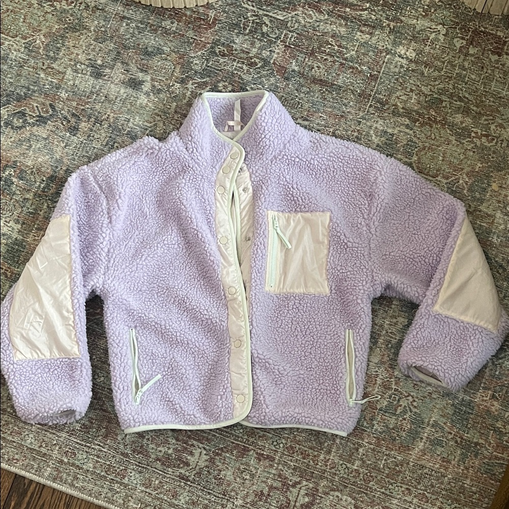 Fabletics Lavender Sherpa Fleece Jacket